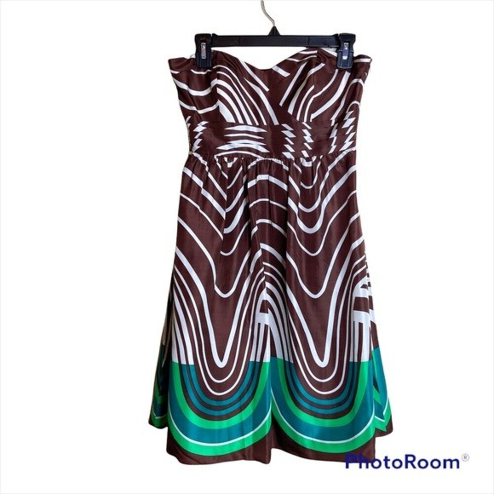 Max and Cleo Silk Strapless Sundress Size 4